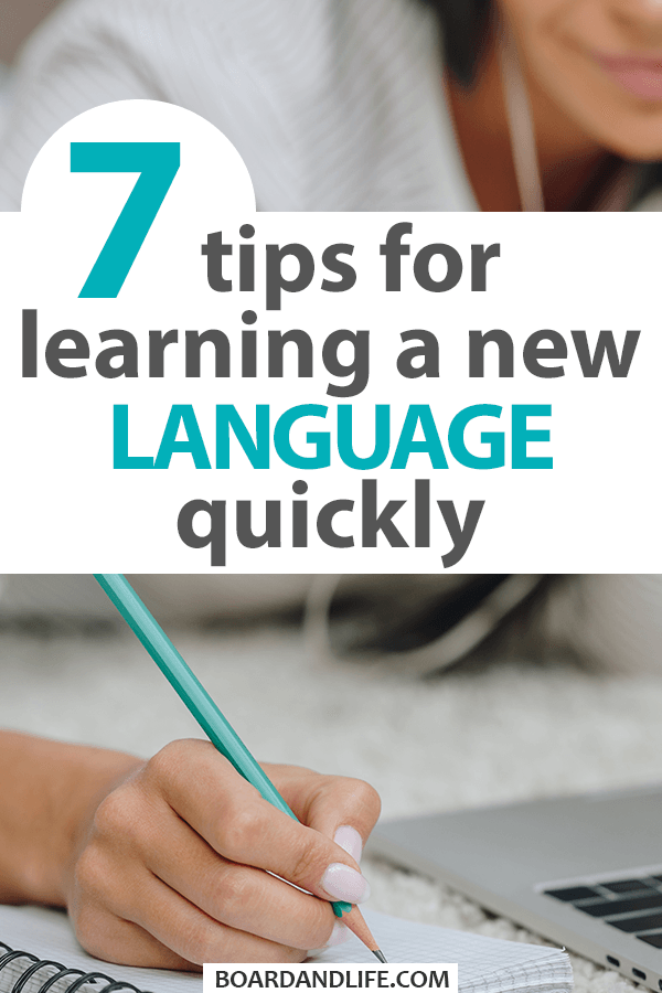 Tips for learning an new language quickly